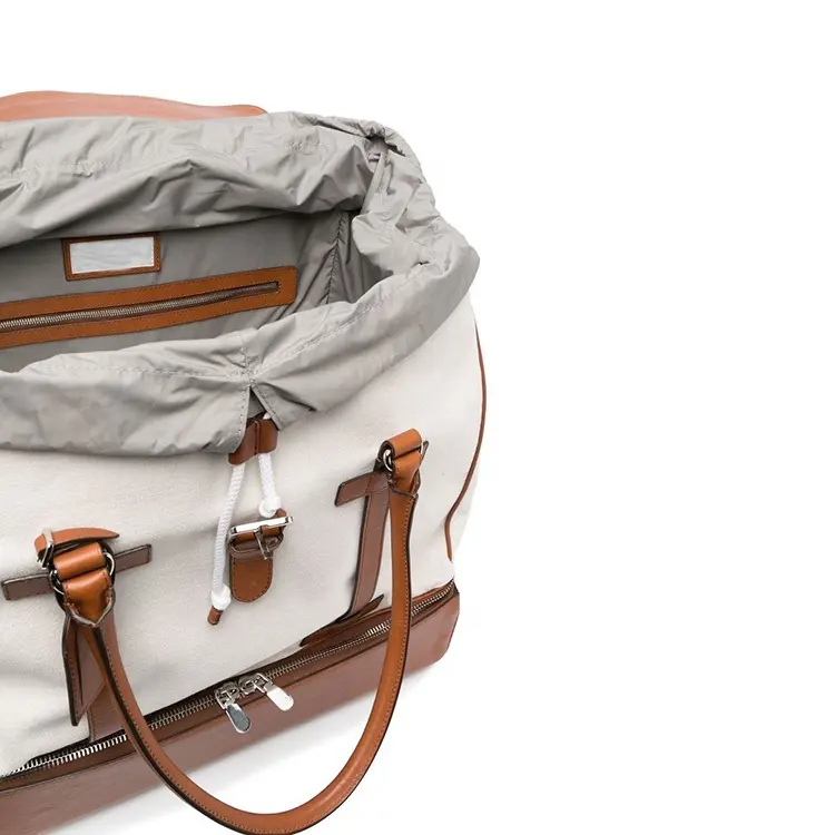 Miseleyio Custom Leather Travel Bag Underseat Duffel Gym Sports Overnight Luxury Weekender Carry On Bag Canvas Leather Duffle Bag For Men