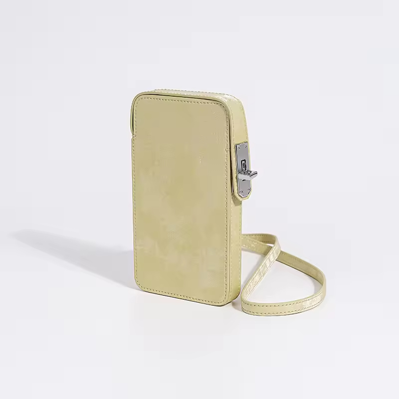 New Ladies Portable Frosted Genuine Leather Small Sling Crossbody Mini Phone Bags for Women