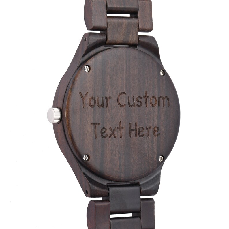 Wood Watch for Men, Personalized Watch, Custom Watch for Him, Anniversary Gift for Husband, Birthday Gift for Dad Son, Christmas Gift